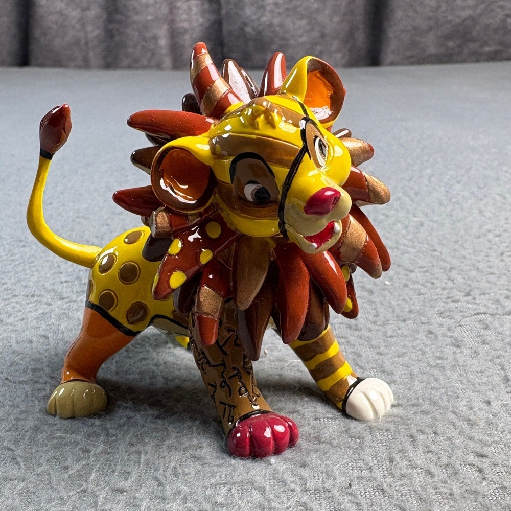 Disney Britto Simba The Lion King Pop Art Ceramic Figurine Romero Britto Cub